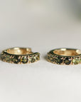 Pink Tourmaline Hoop Earrings 14k Gold
