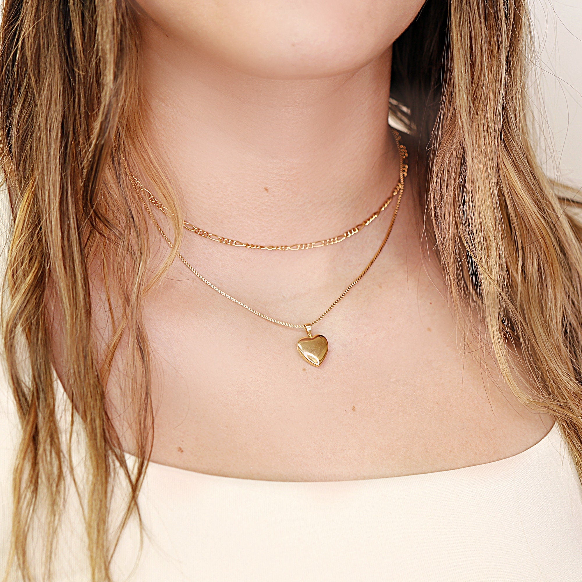 14k Gold Filled Heart Locket Necklace, Memorial Gift