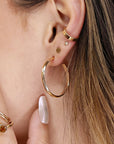 30mm Gold Hoop Earrings, Open Hoop Earrings, Gift for Her