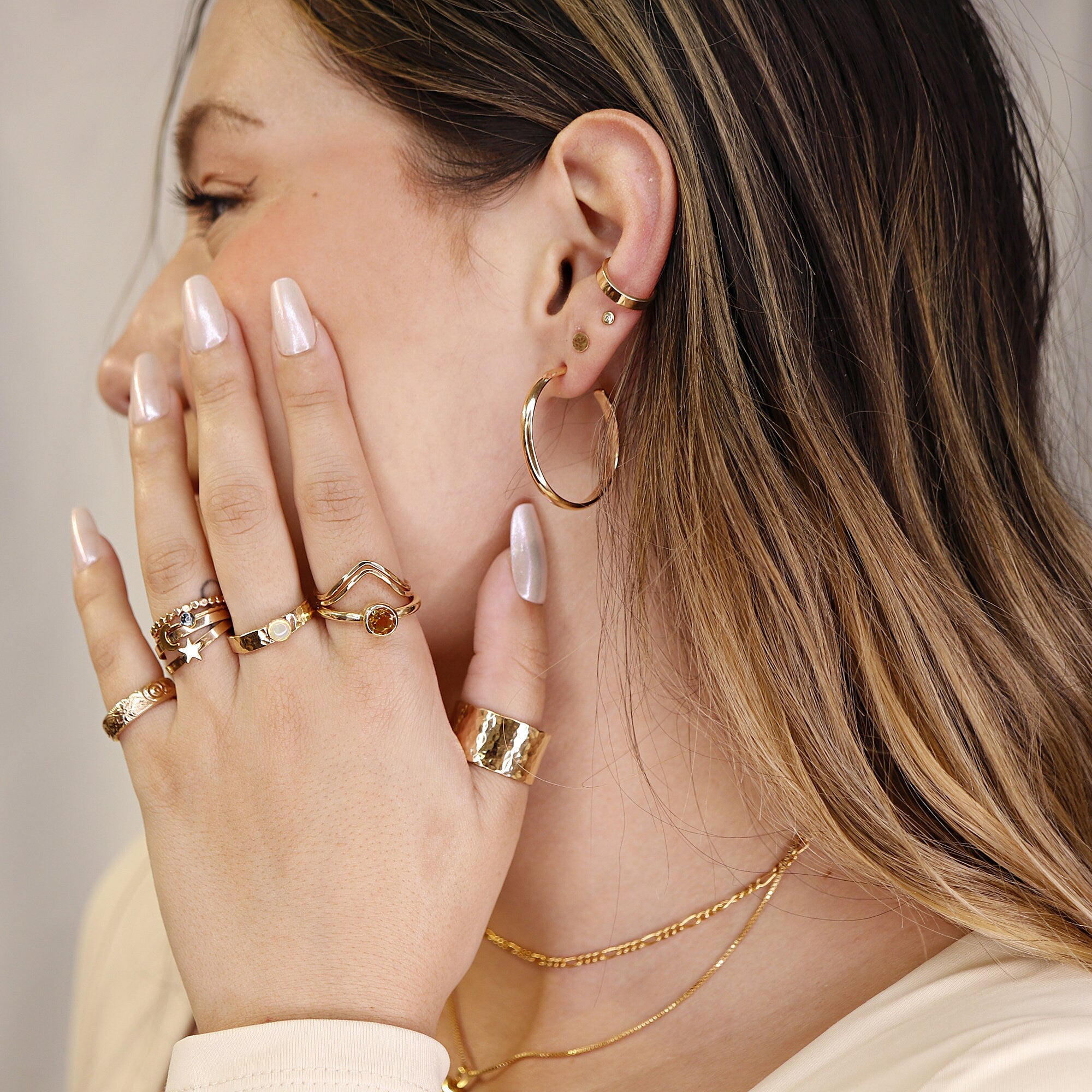 30mm Gold Hoop Earrings, Open Hoop Earrings, Gift for Her