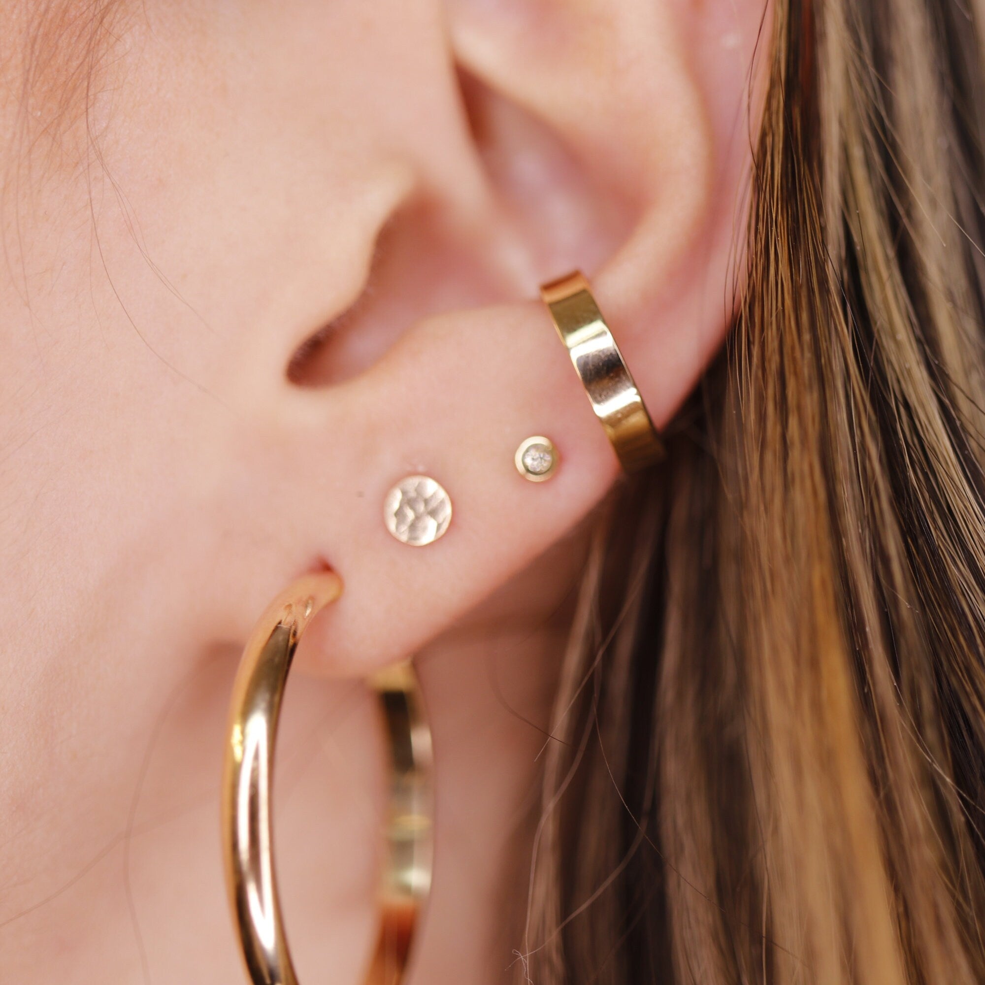 30mm Gold Hoop Earrings, Open Hoop Earrings, Gift for Her