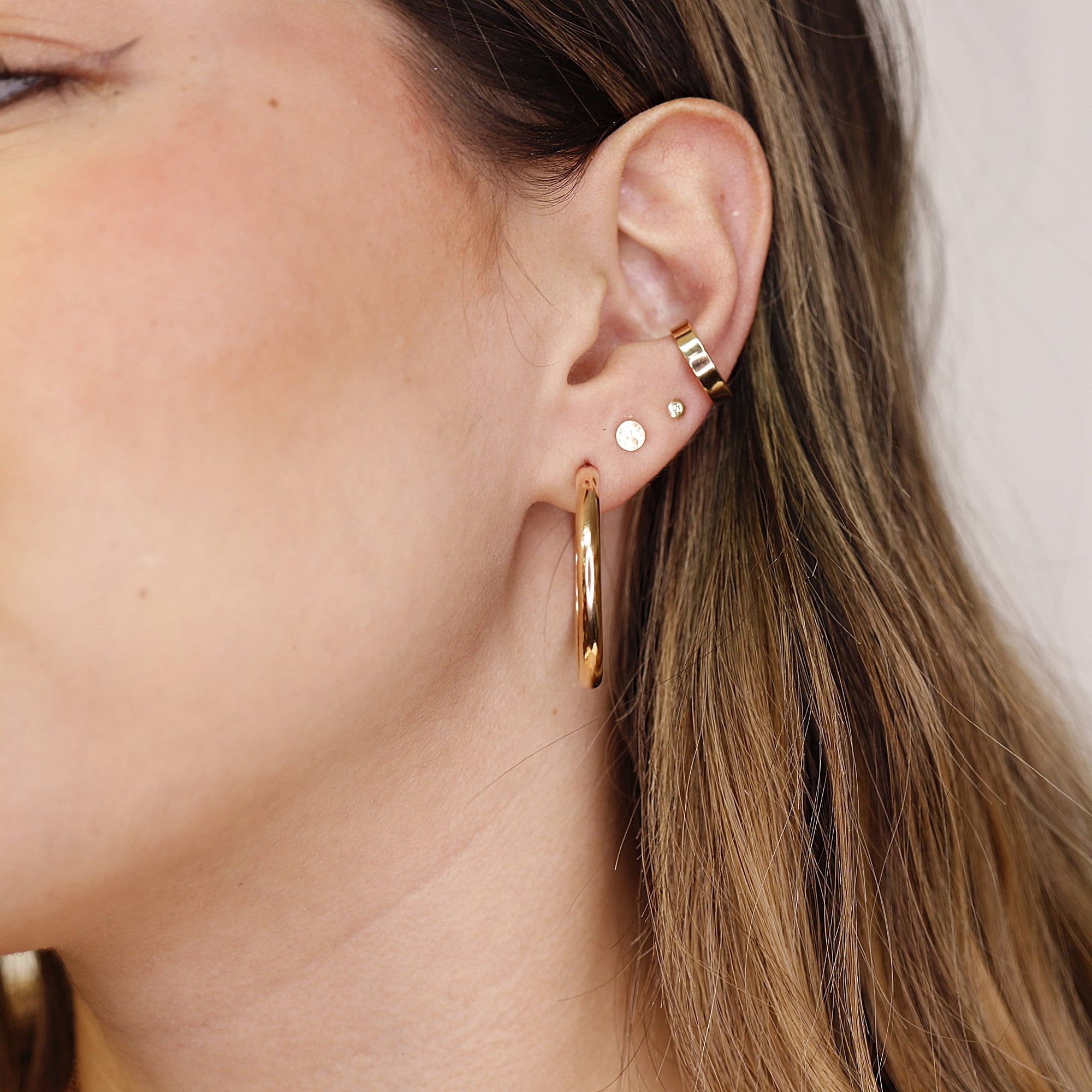 30mm Gold Hoop Earrings, Open Hoop Earrings, Gift for Her