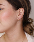 Pear Diamond Dangle Hoops Huggies - Melt'm Jewelry