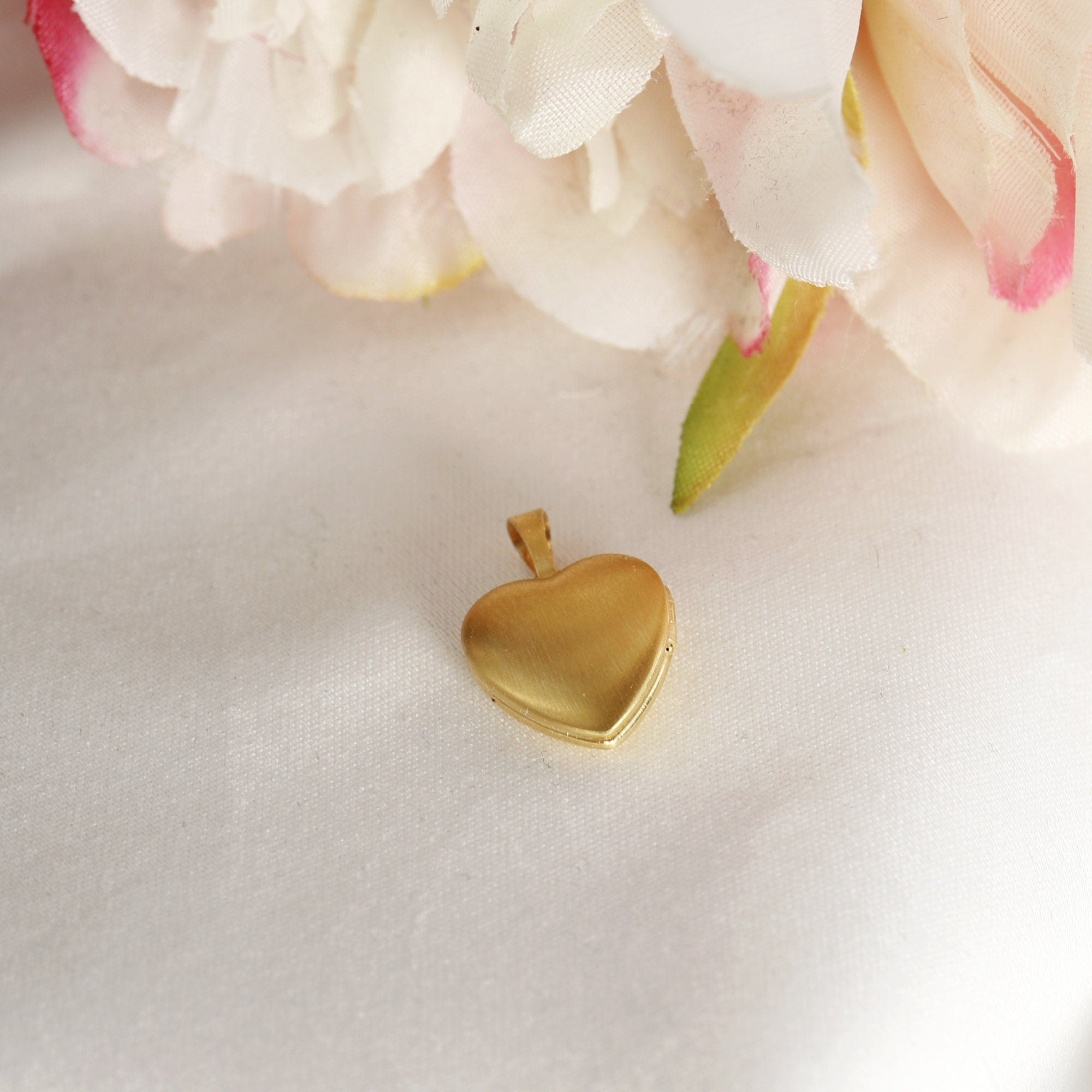 14k Gold Filled Heart Locket Necklace, Memorial Gift