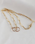 Interlocking Circle Necklace, Gold Eternity Circle Necklace