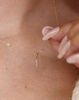 Genuine Diamond Initial Necklace 14k Gold - Melt'm Jewelry
