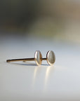 Tiny Gold Circle Earrings, Single or Pair Hammered Gold - Melt'm Jewelry