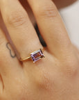 Emerald Cut Ametrine Ring