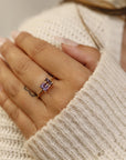 Emerald Cut Ametrine Ring