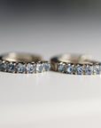 Aquamarine Huggie Hoop Earrings 14k Gold - Melt'm Jewelry