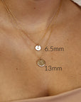 Dainty Initial Necklace Gold Filled, Hand Stamped Initial Necklace