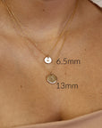 Dainty Initial Necklace Gold Filled, Hand Stamped Initial Necklace