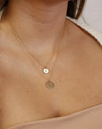 Dainty Initial Necklace Gold Filled, Hand Stamped Initial Necklace