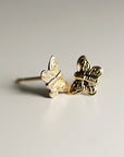 Butterfly Stud Earrings 14k Gold