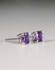 Amethyst Stud Earrings 14k Gold