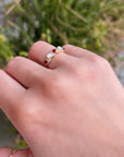 Opal, Ruby and Diamond Half Eternity Ring
