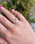 Opal, Ruby and Diamond Half Eternity Ring