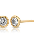 Diamond Stud Earrings 14k Gold (SINGLE or PAIR) - Melt'm Jewelry