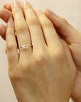 Marquise Moissanite Ring in 14k Gold