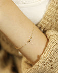 Bezel Set Diamond Bracelet 14k Gold