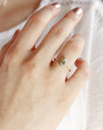 Pear Green Tourmaline Ring 14k Gold - Melt'm Jewelry