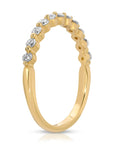 Single Prong Diamond Eternity Band 14k Solid Gold