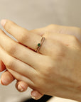 Emerald Stacking Ring 14k Gold - Melt'm Jewelry