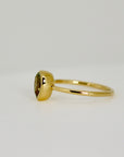 Pear Green Tourmaline Ring 14k Gold - Melt'm Jewelry