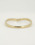 Pave Setting Diamonds Curved Wedding Band