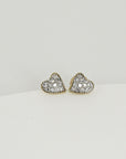Cute Diamond Heart Earrings (SINGLE or PAIR) - Melt'm Jewelry
