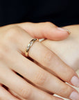 Flush Set Diamond Dome Wedding Band Ring