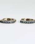 Mini Aquamarine Huggie Earrings in 14k White, Rose or Yellow Gold (Single or Pair)