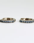 Mini Aquamarine Huggie Earrings in 14k White Gold - Melt'm Jewelry