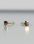 14k Solid Gold Dot Stud Earrings