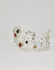 Sterling Silver and Gemstones Cuff Bracelet