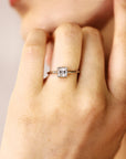 Princess Cut Moissanite Ring 14k White Gold - Melt'm Jewelry