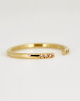 Open Cuff Diamond Wedding Band, Pave Diamond Wedding Band
