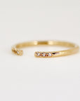 Open Cuff Diamond Wedding Band, Pave Diamond Wedding Band