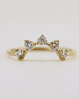Contour Wedding Band Five Stone Diamond Ring