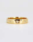 Diamond Starburst Eternity Wedding Band 14k Gold