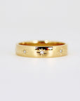 Diamond Starburst Eternity Wedding Band 14k Gold