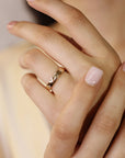 Diamond Starburst Eternity Wedding Band 14k Gold - Melt'm Jewelry