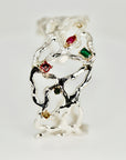 Multi-Gem Gemstone Cuff Bracelet in Sterling Silver and 14k Gold Set- One of A Kind