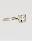 Princess Cut Moissanite Ring 14k White Gold - Melt'm Jewelry