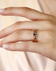 14k Gold Minimalist Blue Diamond Engagement Ring - Melt'm Jewelry