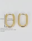 14k Gold pave diamond earringss