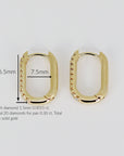 14k Gold pave diamond earringss