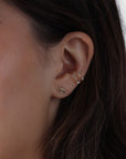 Diamond Evil Eye Stud Earrings in 14k Gold (SINGLE or PAIR)