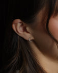 Diamond Sailor Moon Earrings in 14k Gold