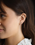 Bumble Bee Earrings 14k Gold, Solid Gold Honey Bee Earrings